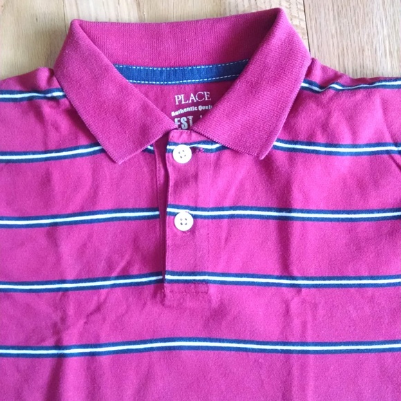 1989 Place Other - Boy's long sleeve red polo size M 7/8